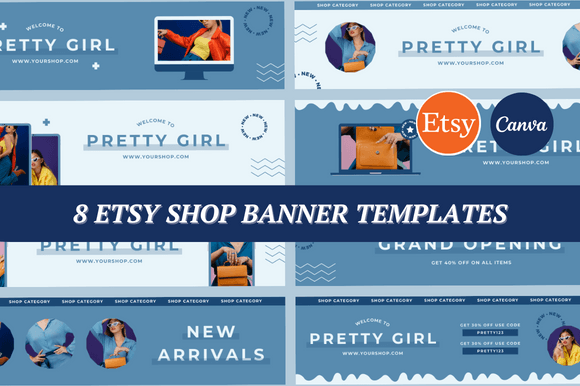 Download Pretty Girl Etsy Banner - Etsy banner Collection