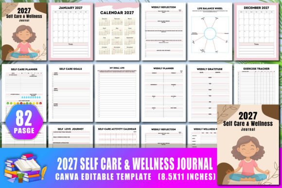Download 2027 Self Care &amp; Wellness Journal - Premium Resources