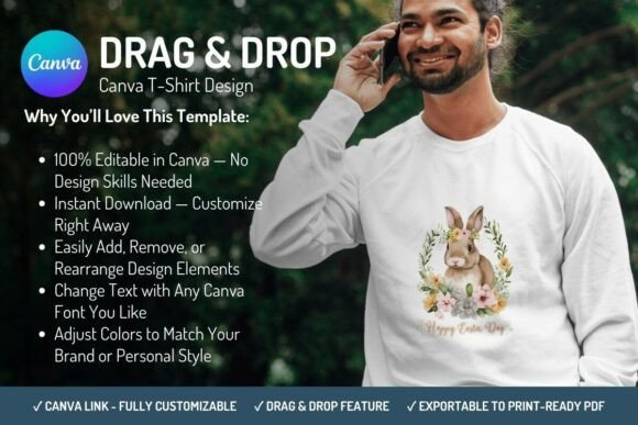 Download Canva T-Shirt Design Template - Easter - Design template Collection