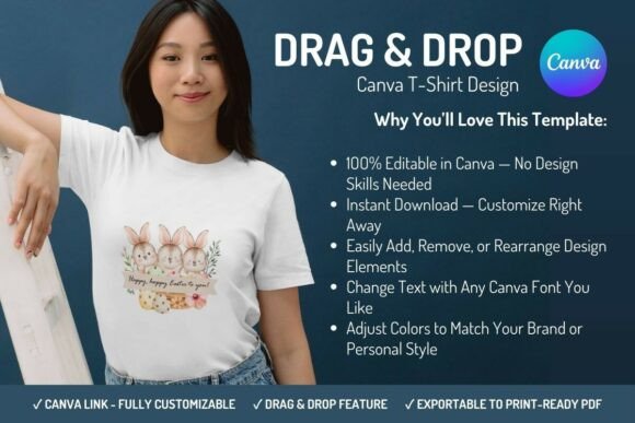 Download Canva T-Shirt Design Template - Easter - Design template Collection