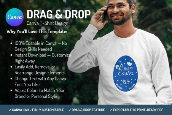 Download Canva T-Shirt Design Template - Easter - Design template Collection