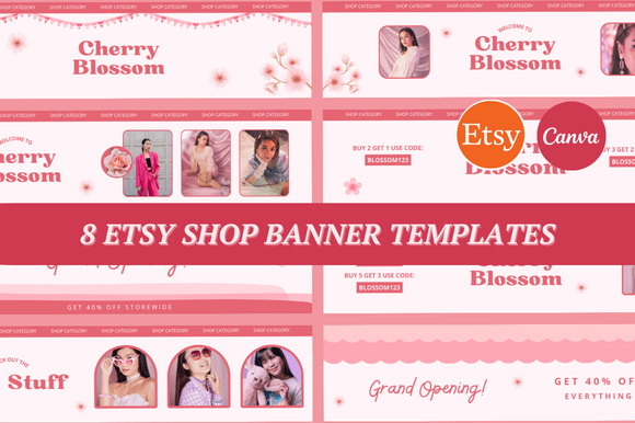 Download Cherry Blossom Etsy Banner - Etsy banner Collection