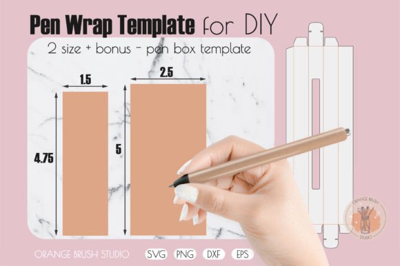 Download Pen Wrap Design Template SVG PNG 2 Size - Design template Collection
