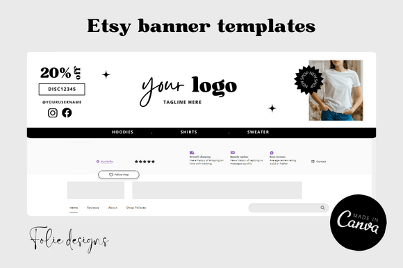 Download 4 Etsy Banner Mockup Templates - Etsy banner Collection