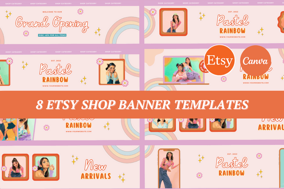 Download Pastel Rainbow Etsy Banner - Etsy banner Collection